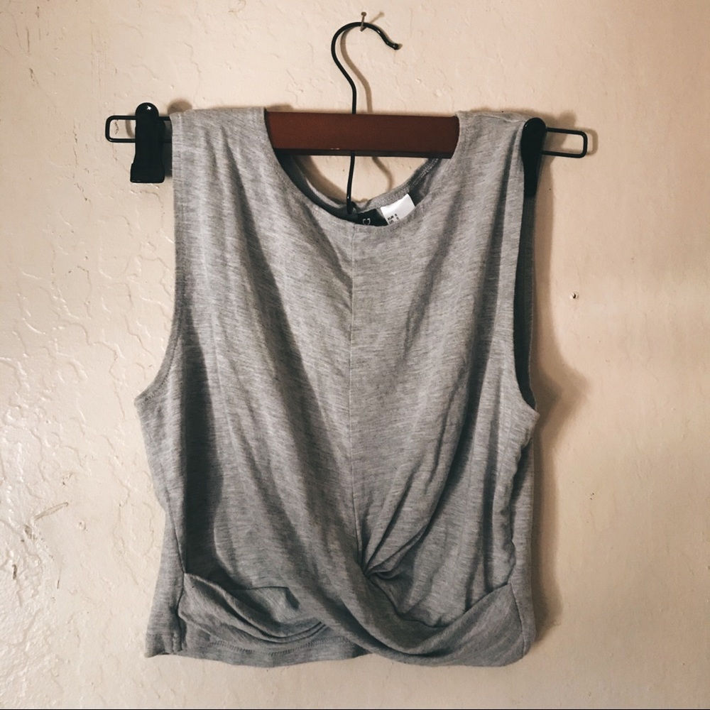 Heather Grey Crop Top